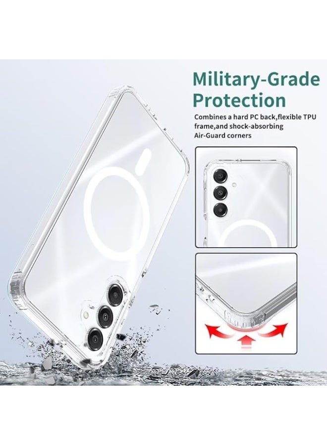 Magnetic for Samsung Galaxy A25 Case Clear, [Compatible with Mag-safe] Slim Thin Anti-Yellow Shockproof Phone Cover for Samsung A25, Transparent - Image 4